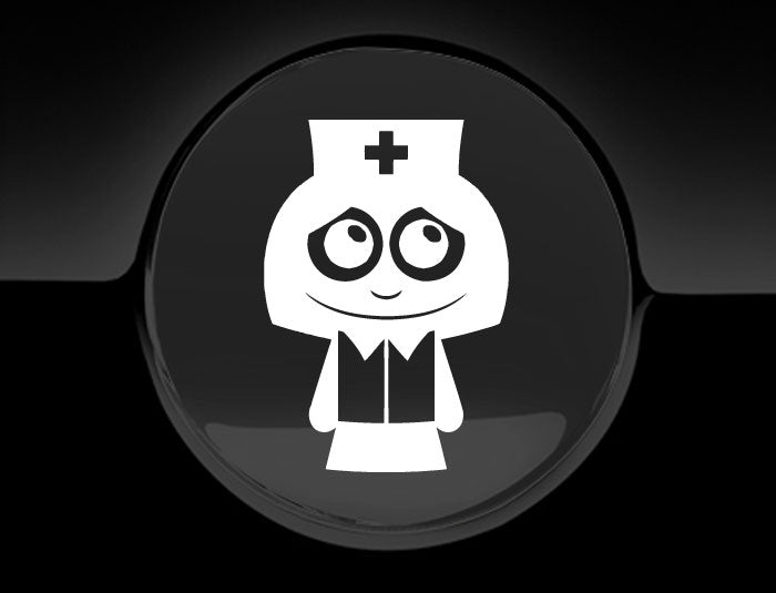 Adorable Nurse Fuel Cap Car Sticker