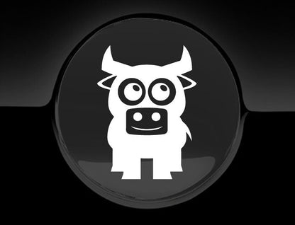 Adorable Bull Fuel Cap Car Sticker