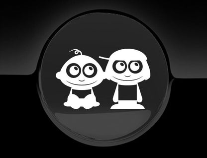 Adorable Children Fuel Cap Car Sticker