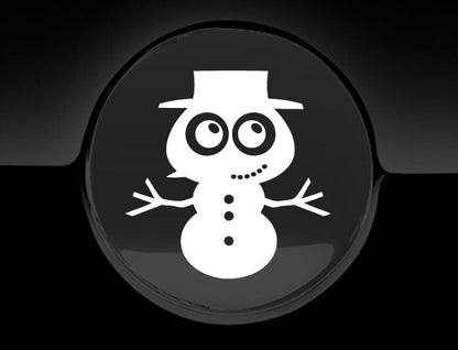 Adorable Snowman Fuel Cap Car Sticker