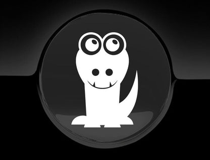 Adorable Alligator Fuel Cap Car Sticker