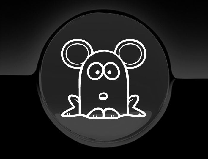 Funny Cartoon MouseFuel Cap Cover Car Sticker
