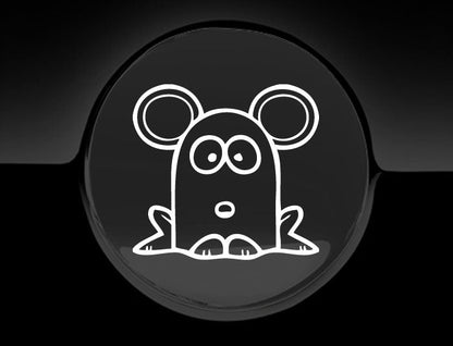 Funny Cartoon MouseFuel Cap Cover Car Sticker