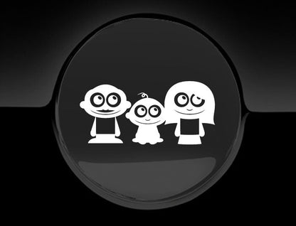 Adorable Family Fuel Cap Car Sticker