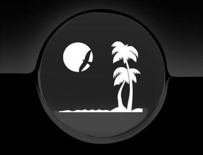 Paradise Beach Fuel Cap Cover Car Sticker