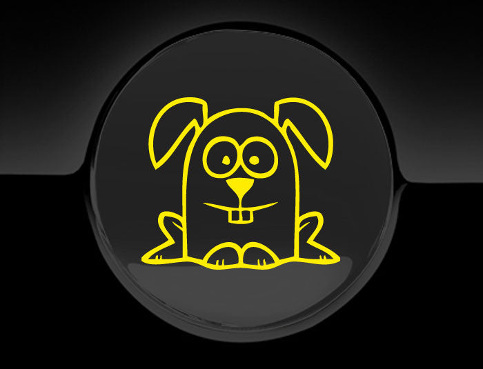 Funny Cartoon Rabbit Fuel Cap Cover Car Sticker