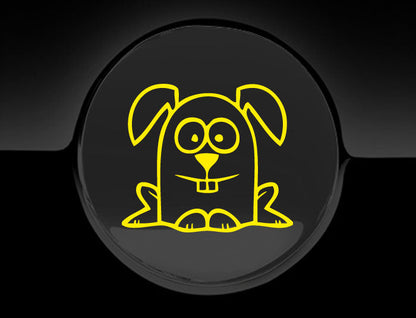 Funny Cartoon Rabbit Fuel Cap Cover Car Sticker