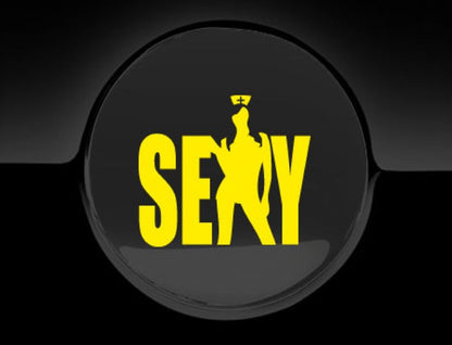 Sexy Nurse Fuel Cap Cover Car Sticker