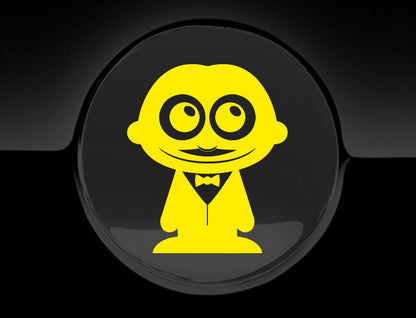 Adorable Waiter Fuel Cap Car Sticker