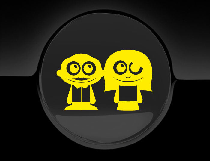 Adorable Parents Fuel Cap Car Sticker