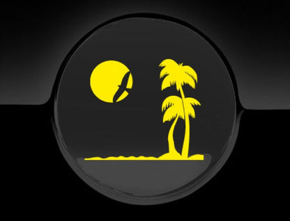 Paradise Beach Fuel Cap Cover Car Sticker