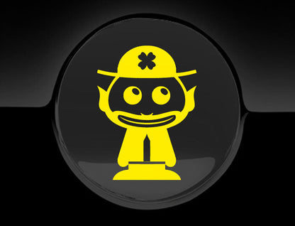 Adorable Leprechaun Fuel Cap Car Sticker