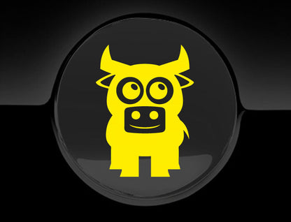 Adorable Bull Fuel Cap Car Sticker