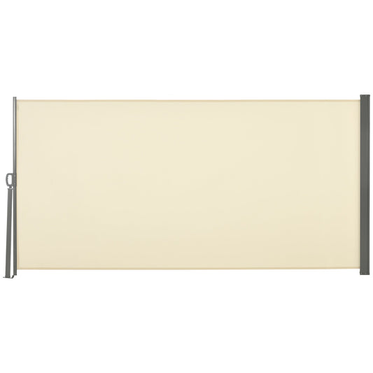 Retractable Sun Side Awning Screen Fence Patio Garden Wall Balcony Screening Panel Outdoor Blind Privacy Divider 3x1.6M