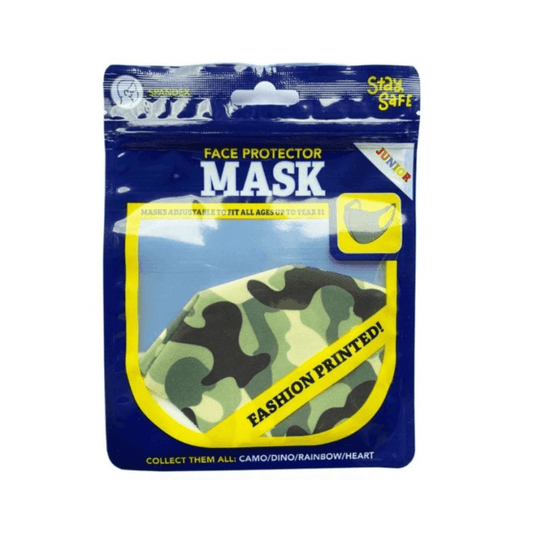 Wholesale Junior Face Mask Protector Camouflage - (Case of 24)