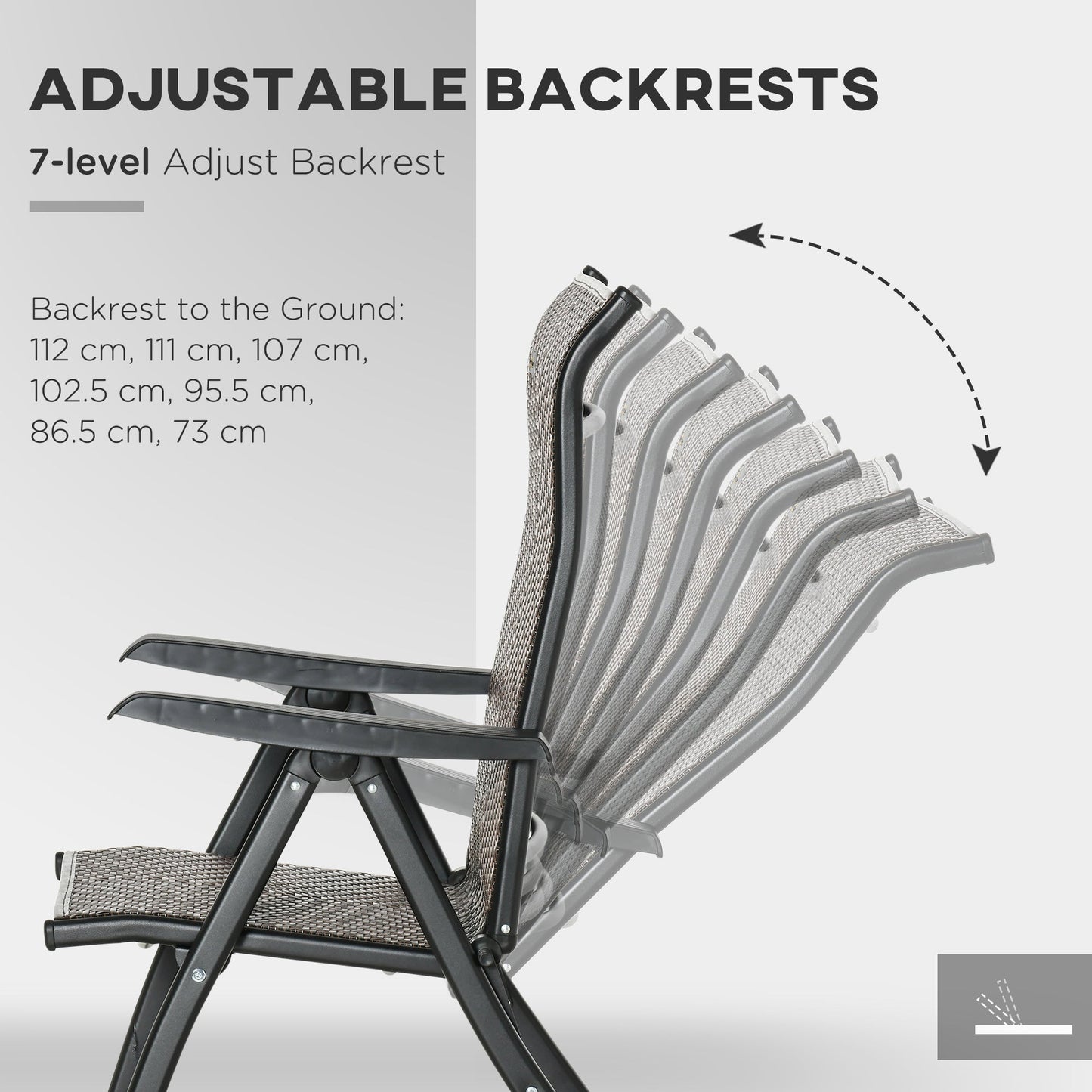 Set of 2 Outdoor Wicker Folding Chairs