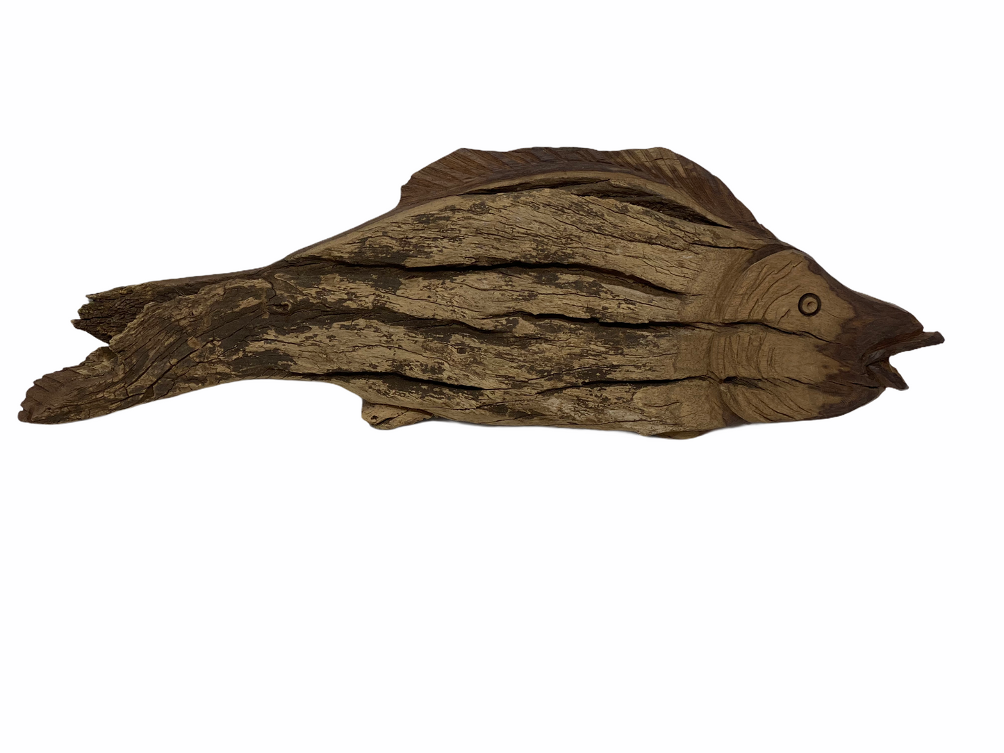 Driftwood Hand Carved Fish - Large