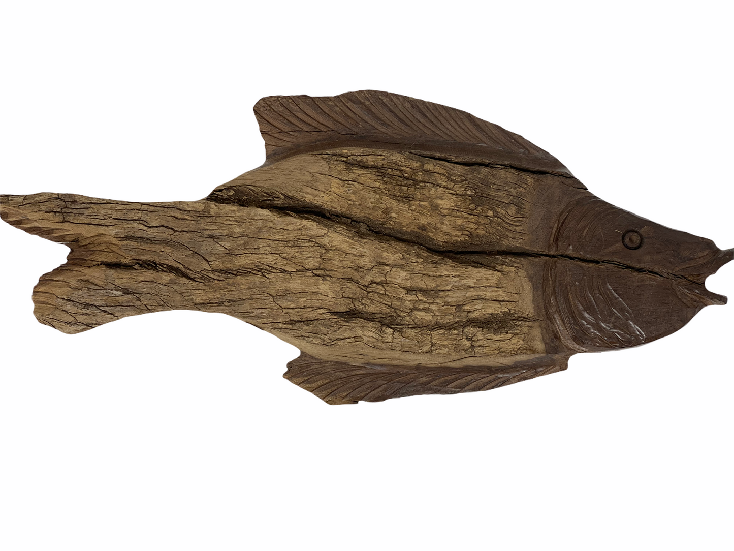 Driftwood Hand Carved Fish - Large