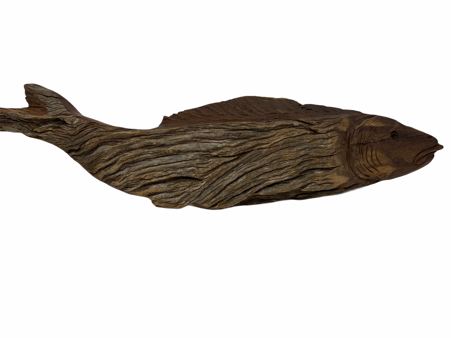 Drift Wood Hand Carved Fish - Large