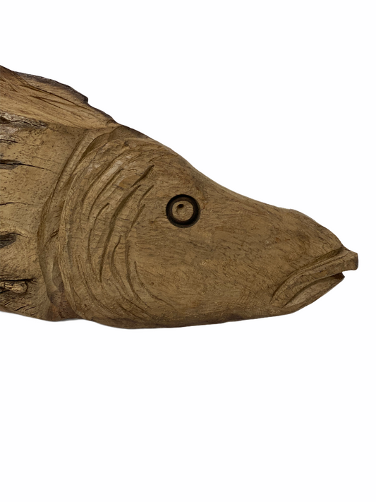 Driftwood Hand Carved Fish - Large