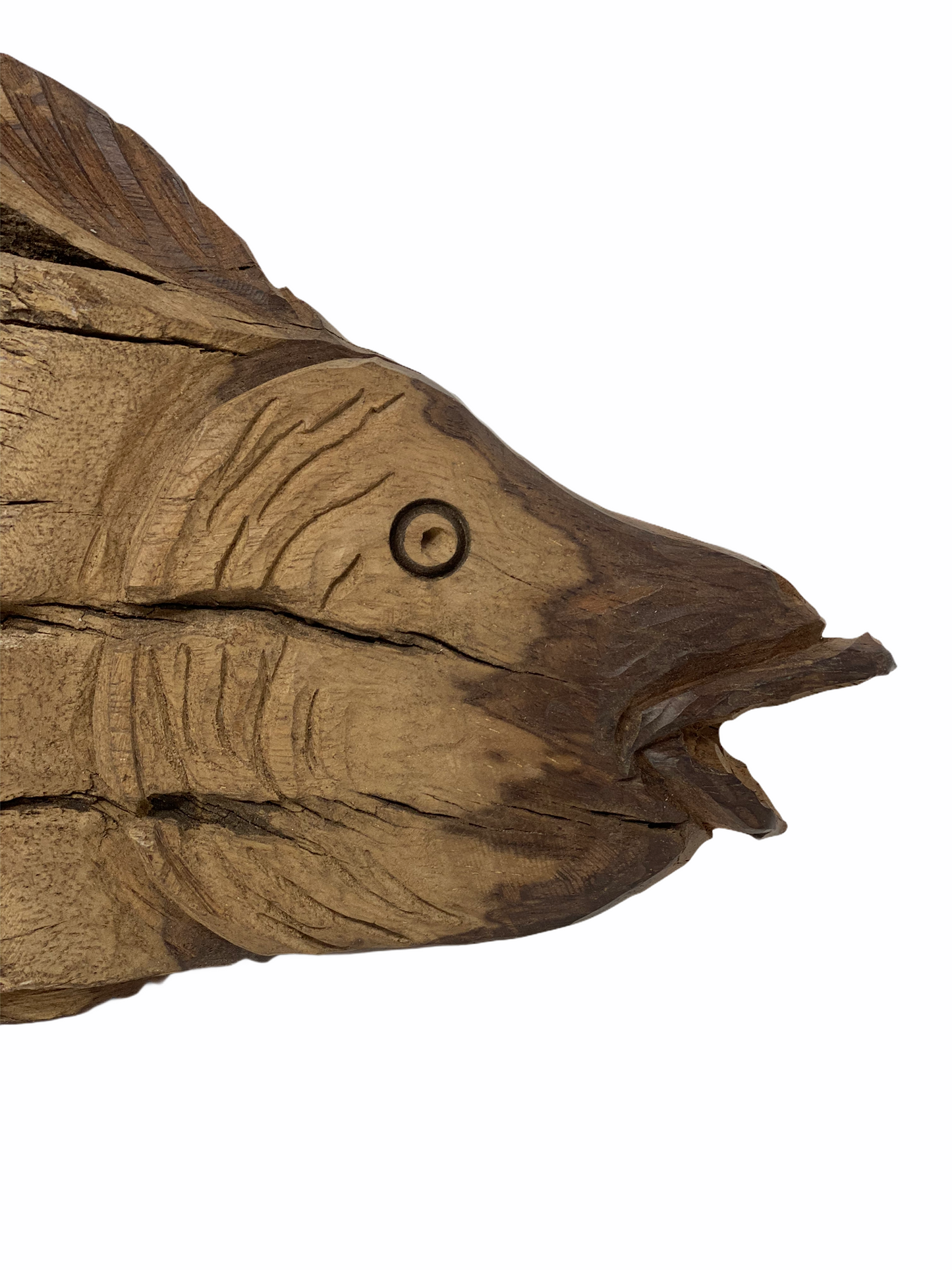 Driftwood Hand Carved Fish - Large