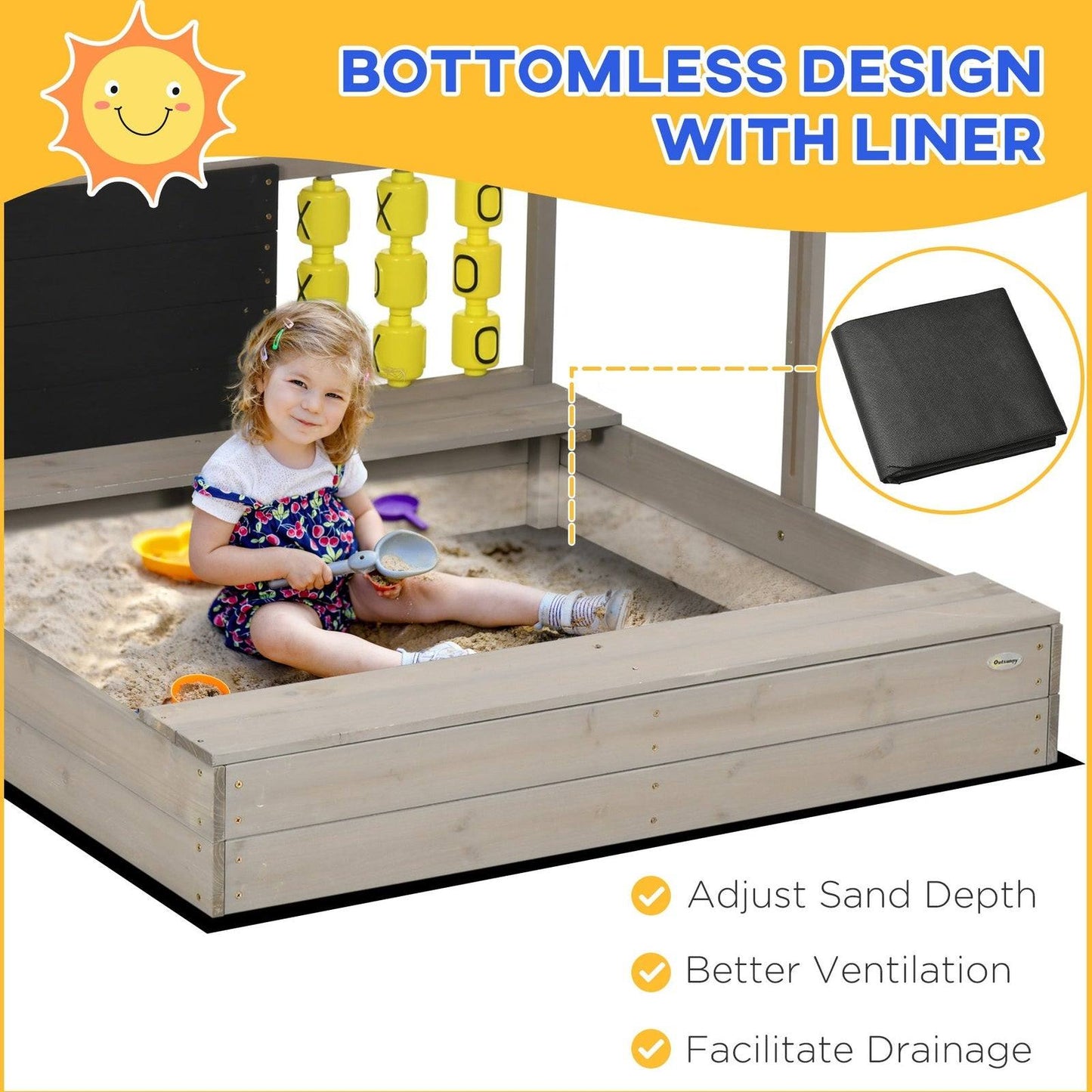 Kids Wooden Sandpit