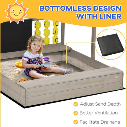 Kids Wooden Sandpit