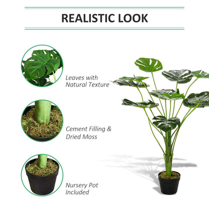 Decorative Artificial Monstera Plants in Pot Fake Plants for Home Indoor Outdoor Decor