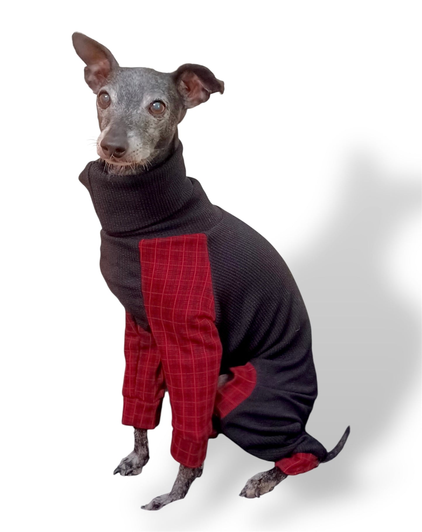 Jersey Suit - Black & Tartan