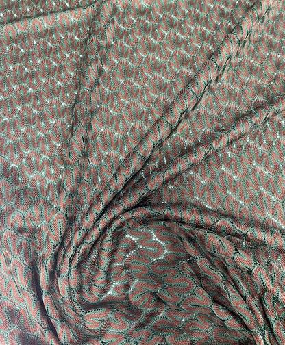 Woven Mesh Fabric in Green-Brown - Versatile Textiles for Crafting and Upholstery