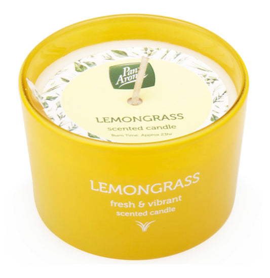 Coloured candle jar - lemongrass
