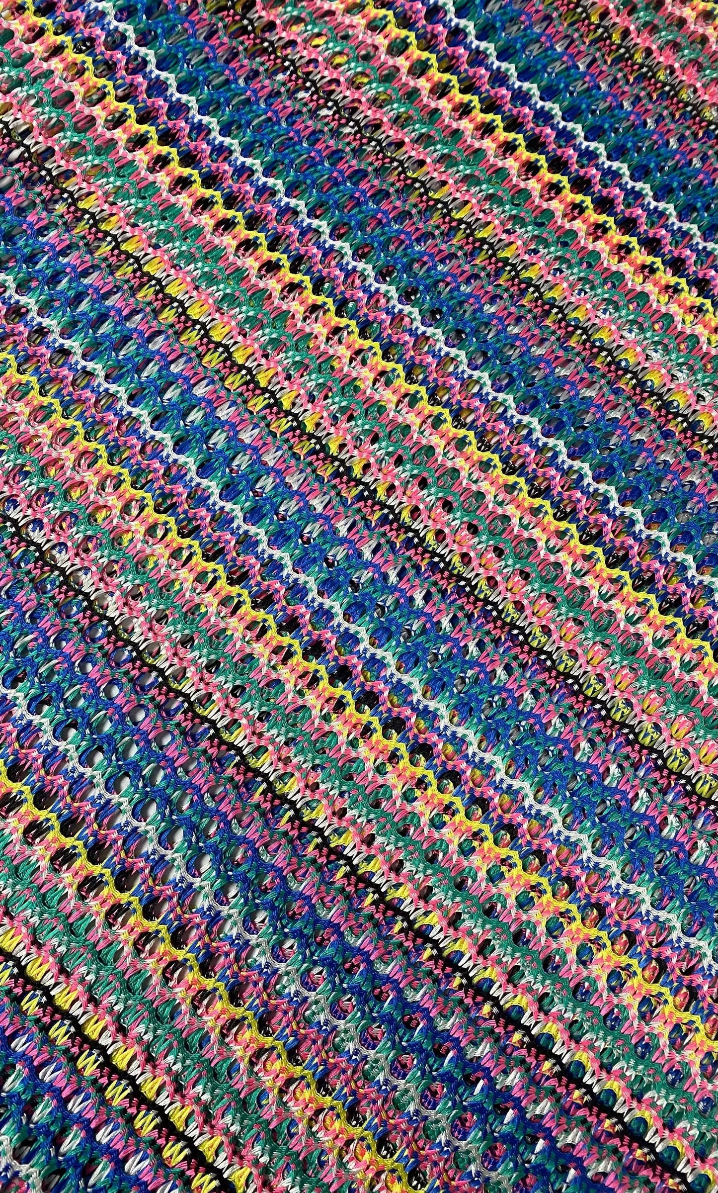 Multicolor Chevron Zigzag Knit Jersey Fabric for Apparel and Crafts