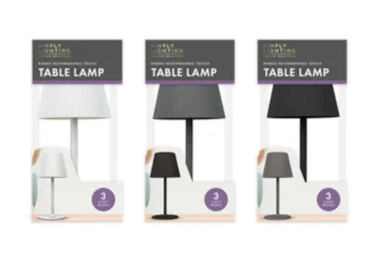 Rechargeable touch table lamp - ribbed