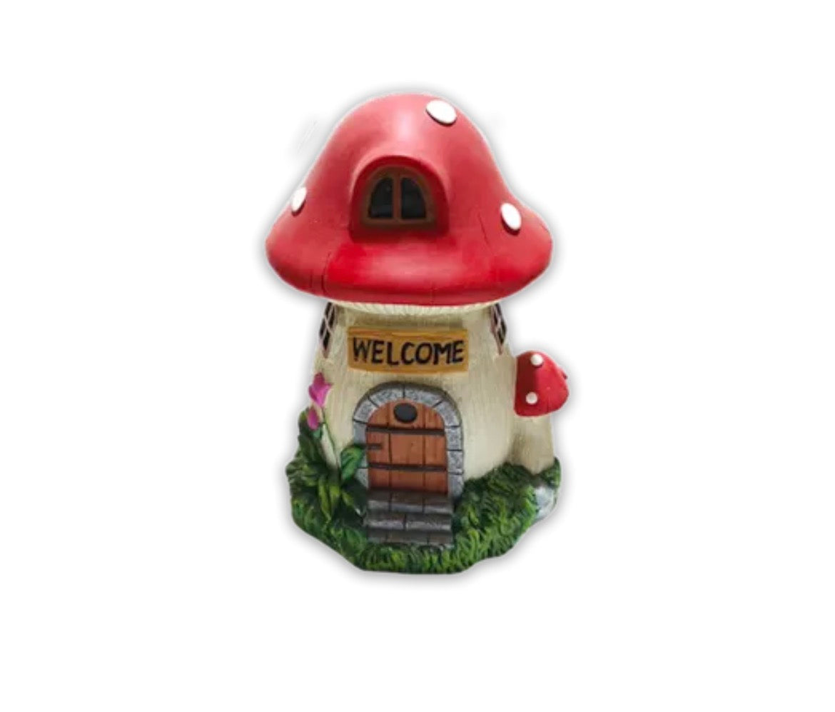 Resin mushroom house 17cm