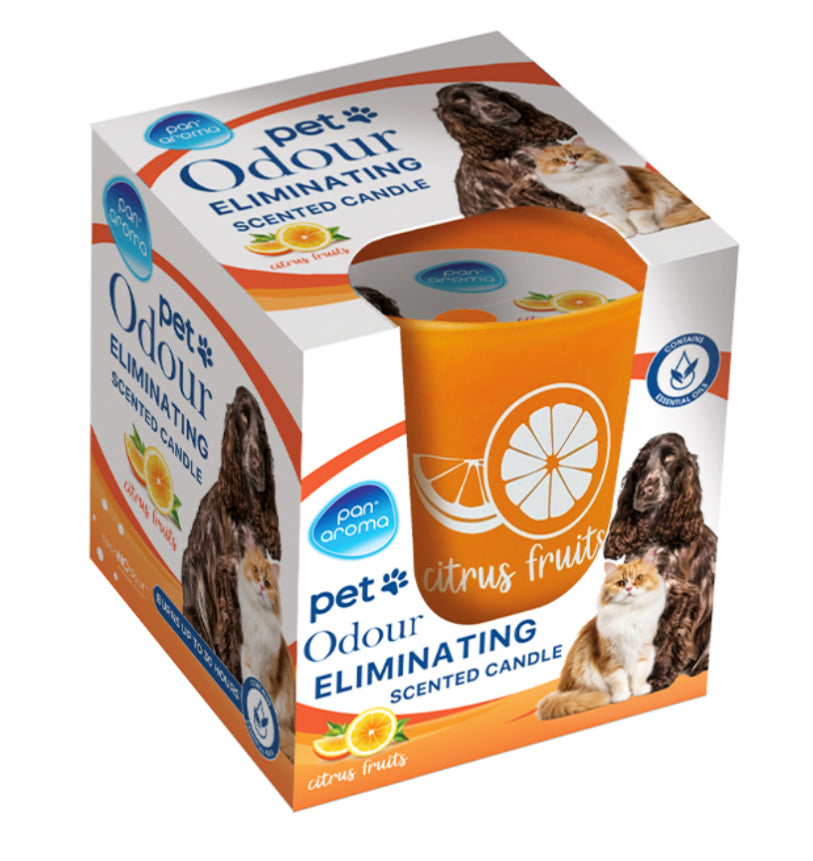 Pet odour eliminating candle - citrus