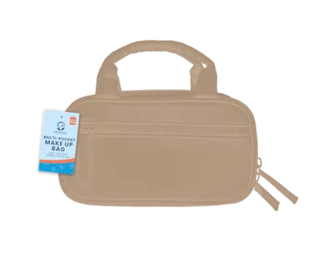 Multi-pocket makeup bag
