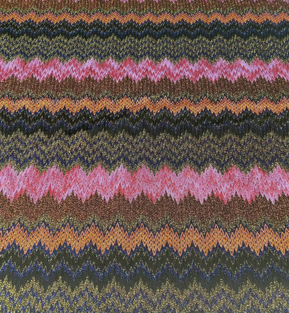 Glittery Zigzag Mesh Knitted Fabric for Crafting and Fashion Projects