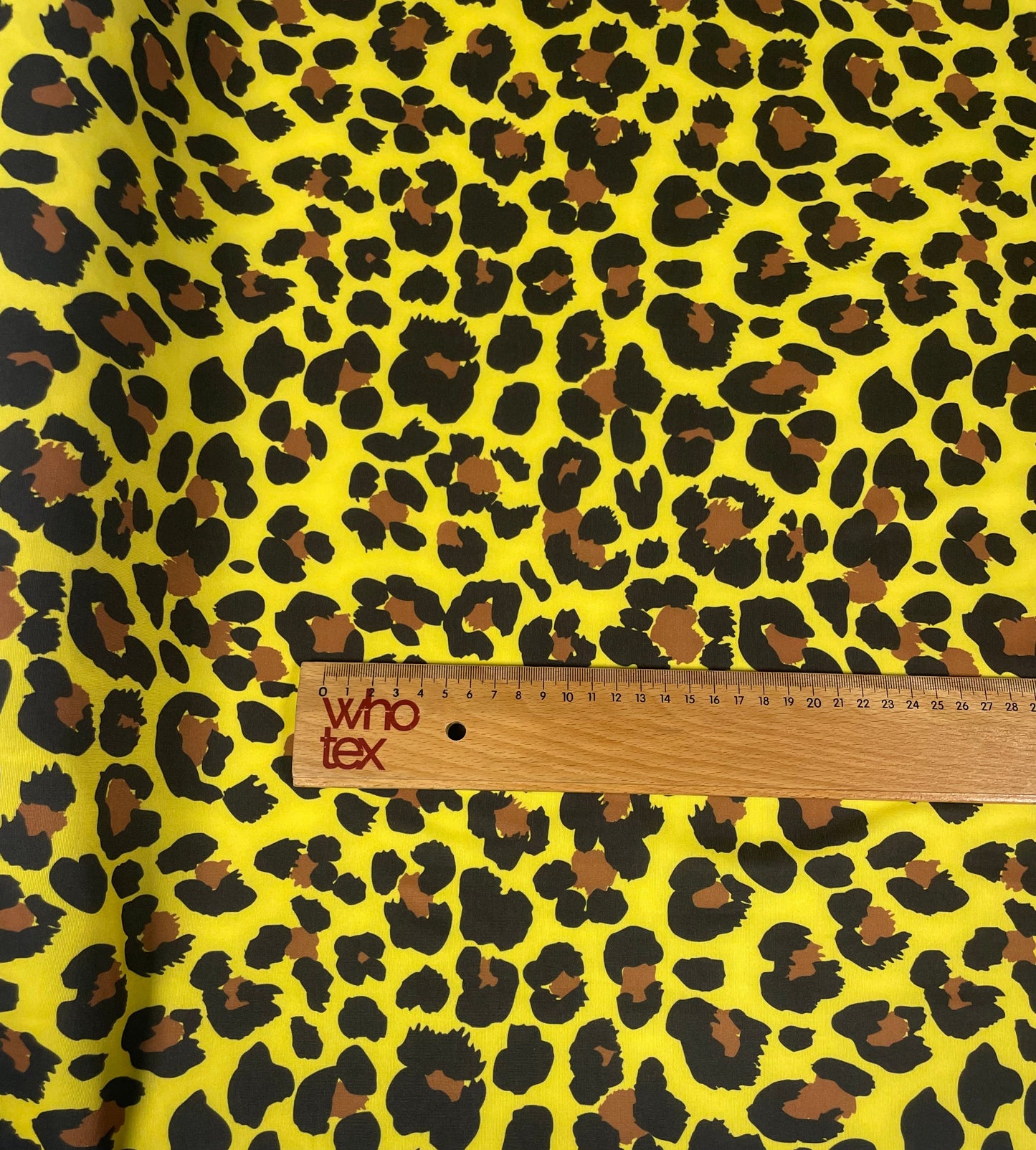 Yellow Leopard Print Fabric by the Metre