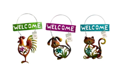 Garden animal welcome sign