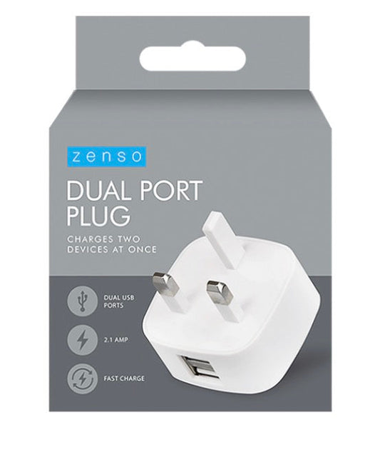 USB dual port plug