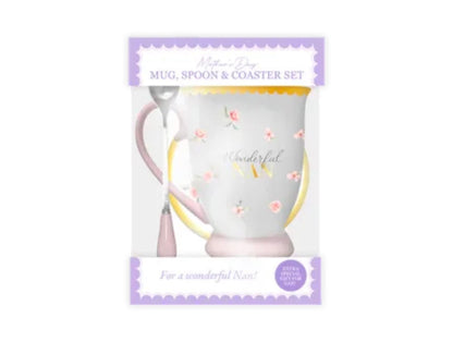 Wonderful nan mug, spoon and coaster