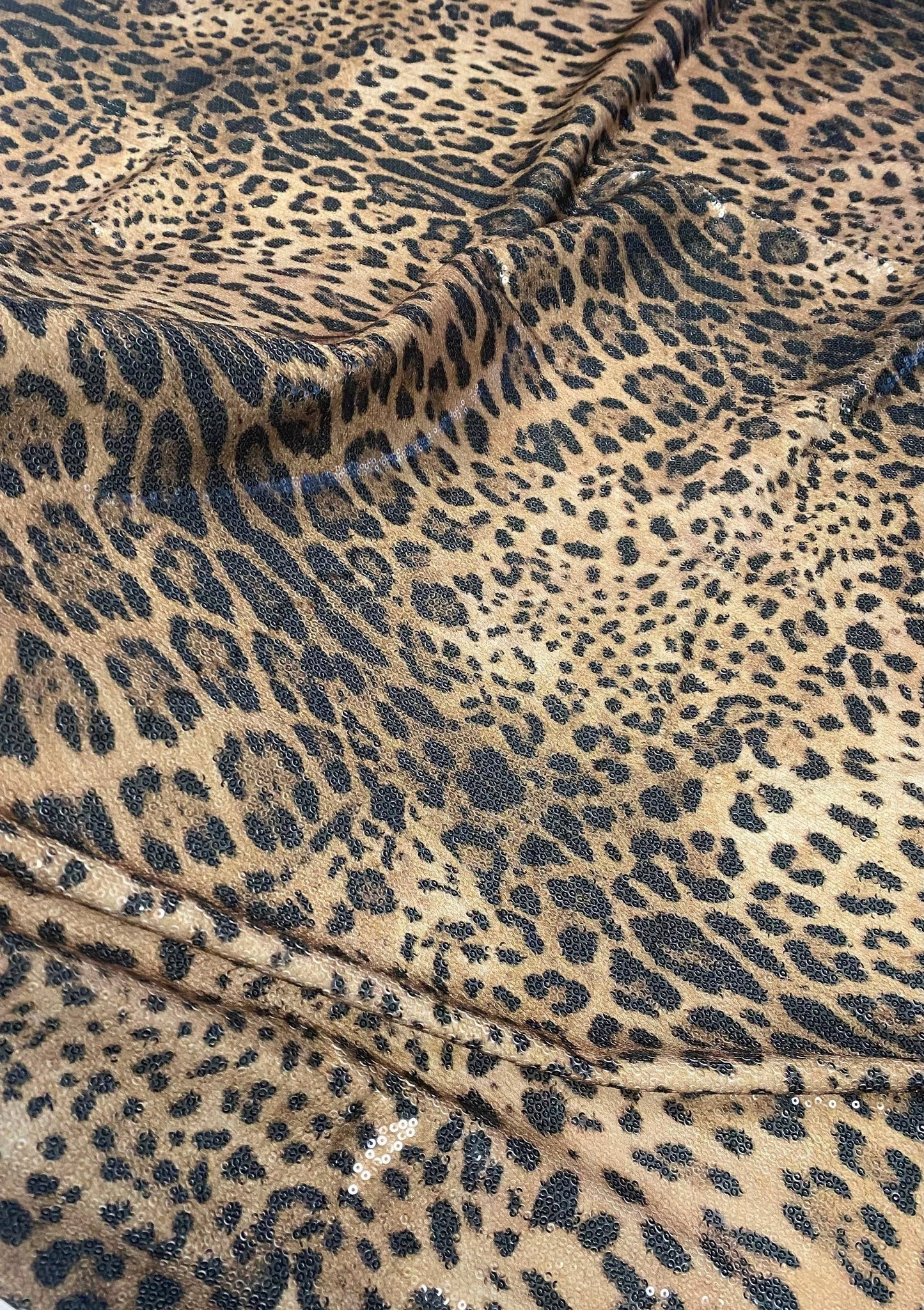 Leopard Print Sequin Fabric