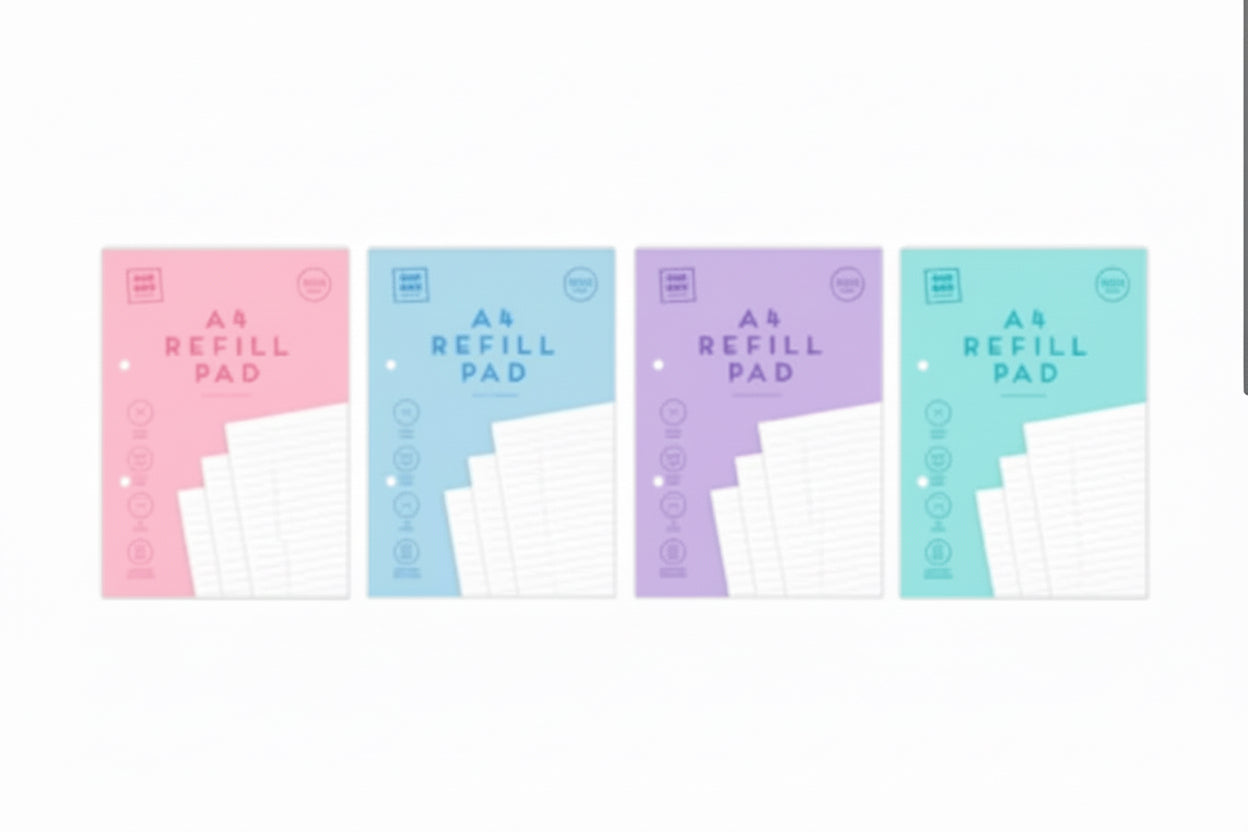 A4 refill pad (pastel) - 200 pages