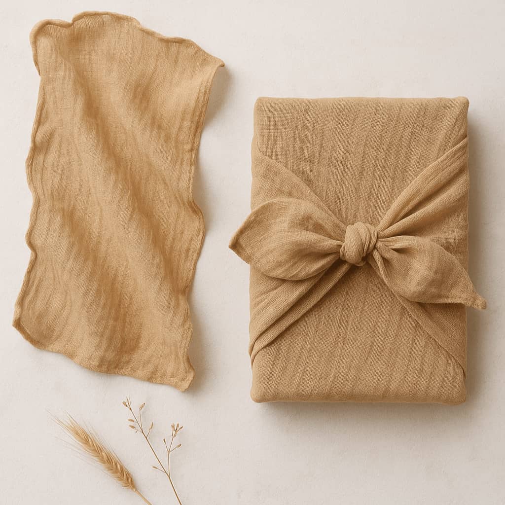 Reusable Gauze Furoshiki Gift Wrap – Hand-Dyed Fabric