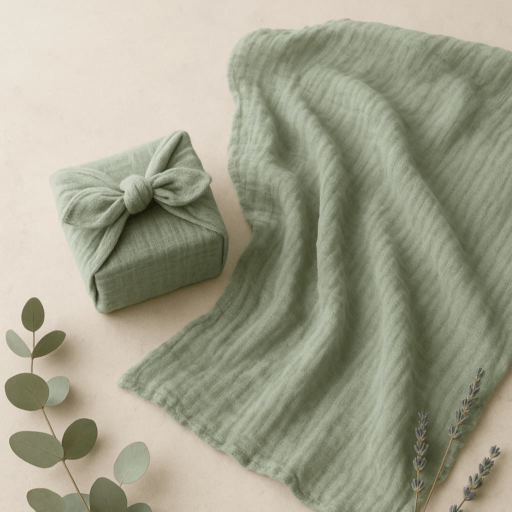 Reusable Gauze Furoshiki Gift Wrap – Hand-Dyed Fabric