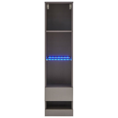 Galicia Tall Shelving Unit Grey 1 Door 4 Shelves