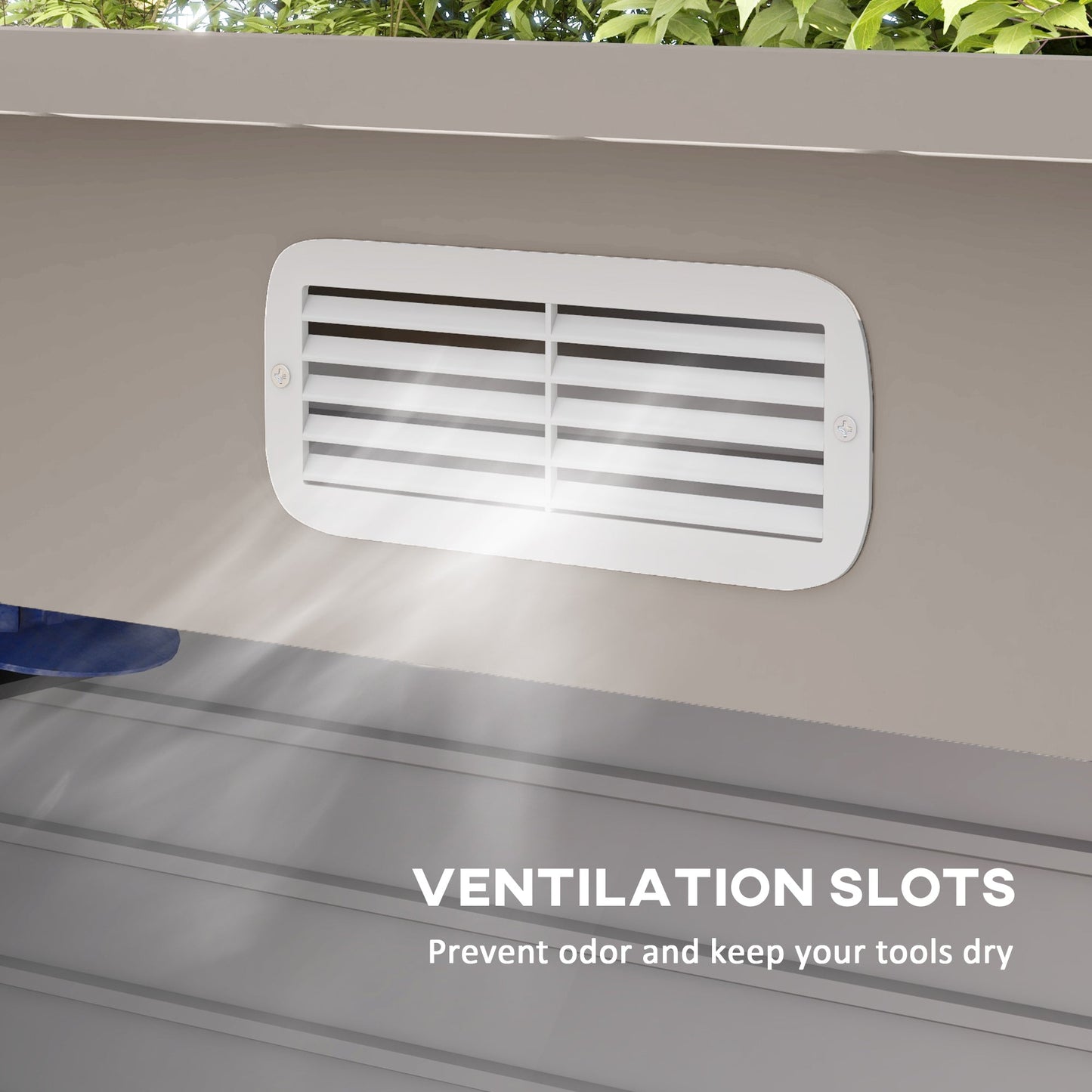 Outsunny 8 x 4FT Metal Garden Storage Shed with Double Doors, Light Grey