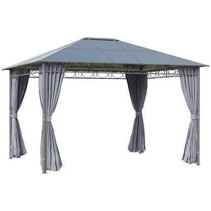 3 x 3.6m Hardtop Gazebo with UV Resistant Polycarbonate Roof
