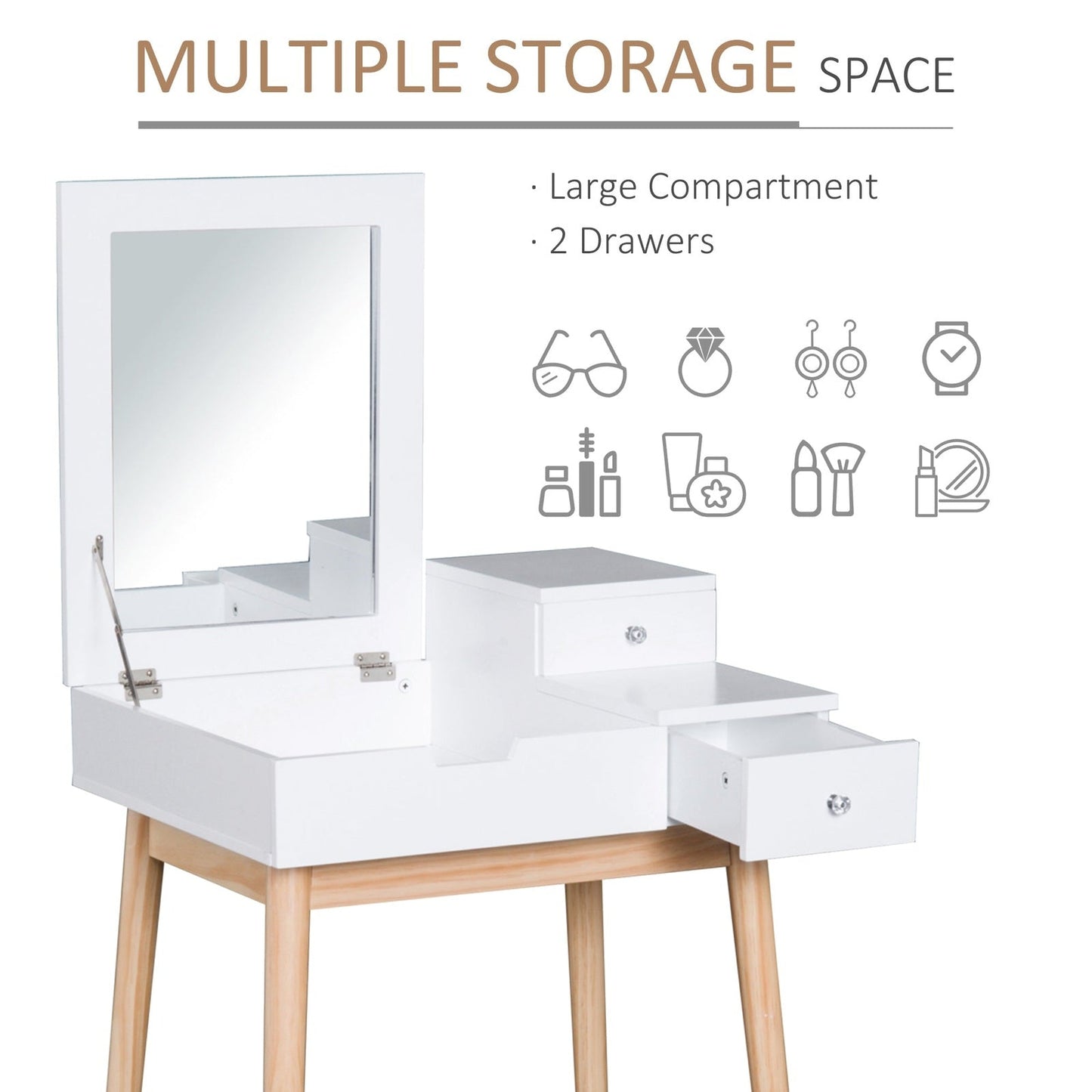 Medium-density fibreboard dresssing table