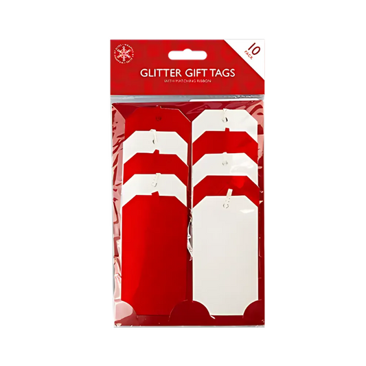 Glitter Gift Tags Red